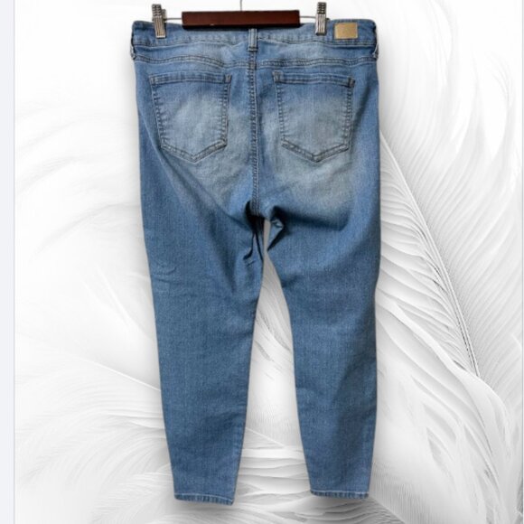 Truth + Theory Petite Light Wash Distressed Skinny Jeans Size 10P - Picture 3 of 6